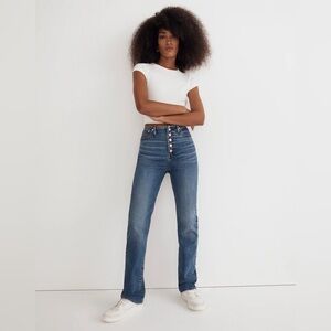 NWT Madewell The '90s Straight Jean in Liola Wash: Binded-Waist Edition size 25